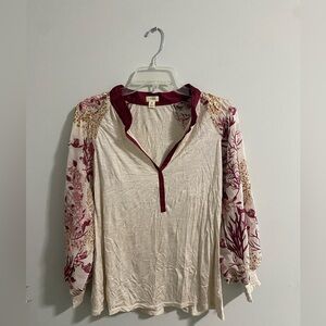 Anthropologie Tiny floral blouse